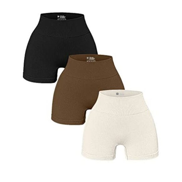 OQQ Women's Ribbed Seamless Workout Shorts - Picture 6 of 15